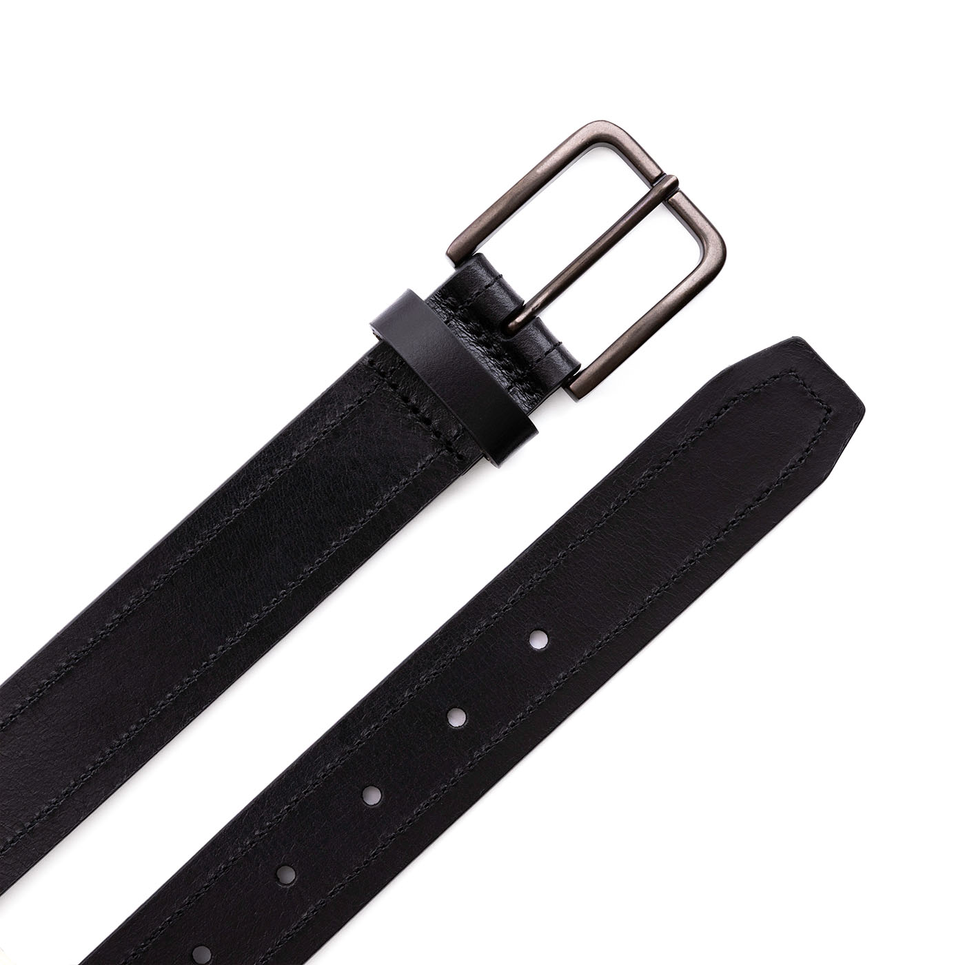 Men's Top Stitch Leather Belt - Image 4